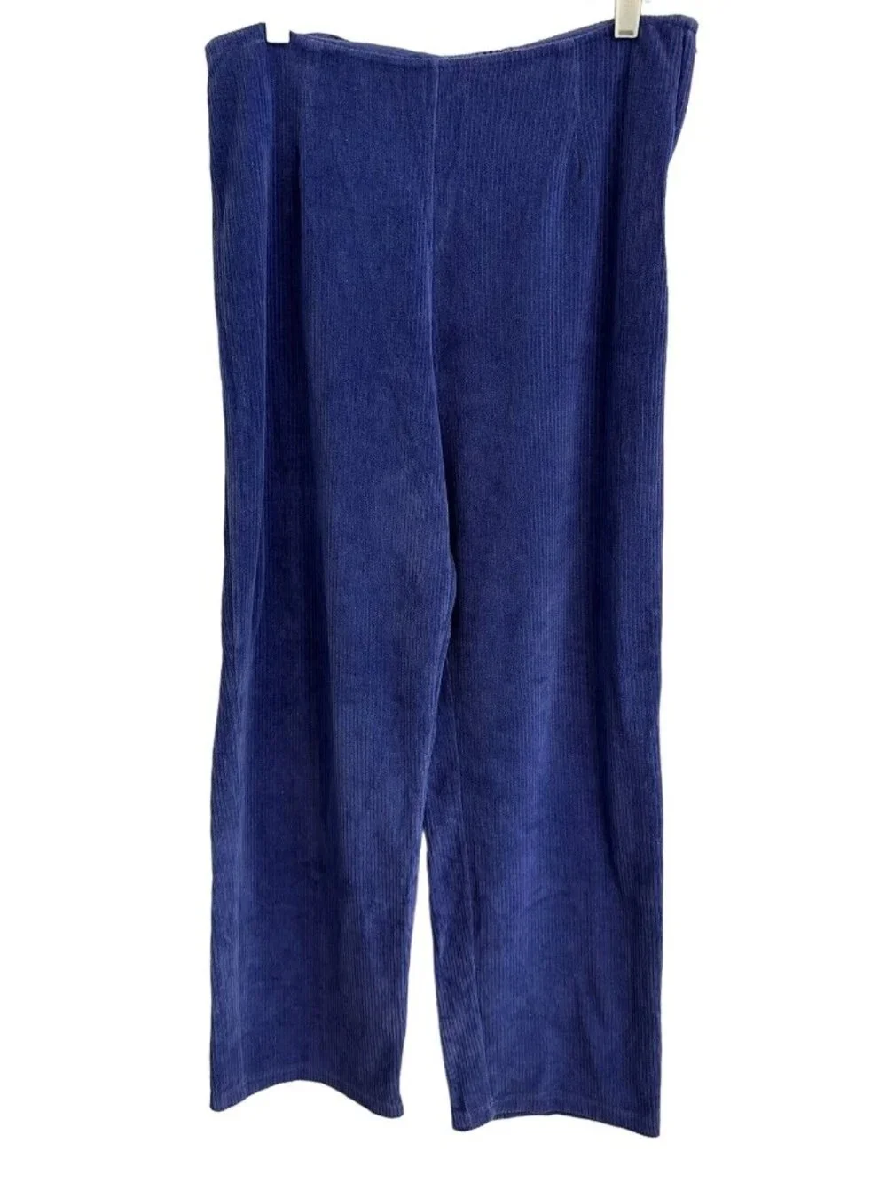 Vintage 90's April Cornell Blue Corduroy Straight Leg Pants Sz L High Waist - Picture 2 of 11